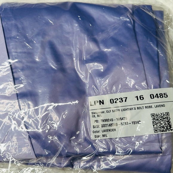 Savage X Fenty CLF Satin Robe with Lightning Bolt - Picture 10 of 10